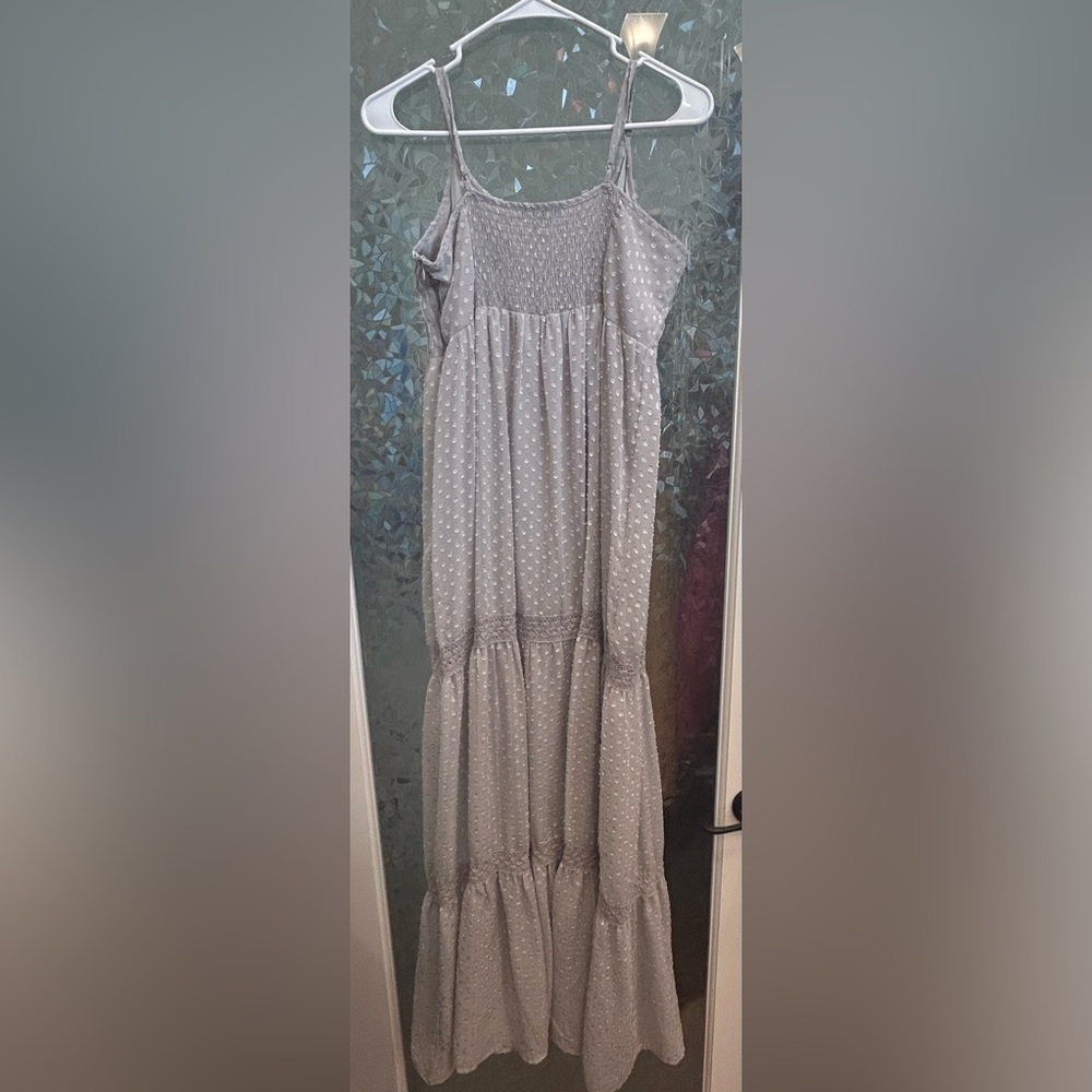 Daniel Rainn Cream Smocked Tiered Maxi Skirt B6 - Picture 4 of 4